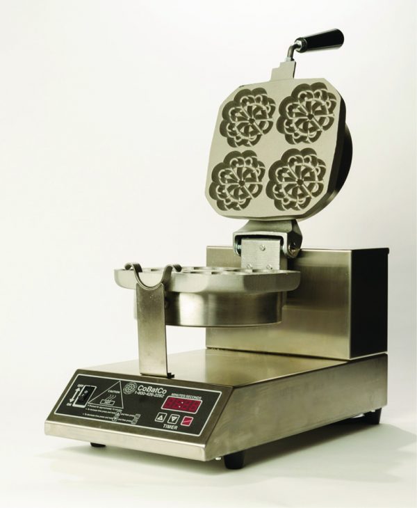 Floral Belgian Waffle Baker With Mini Grids CoBatCo The Cone